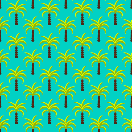 Tropic palm trees seamless vector pattern.のイラスト素材