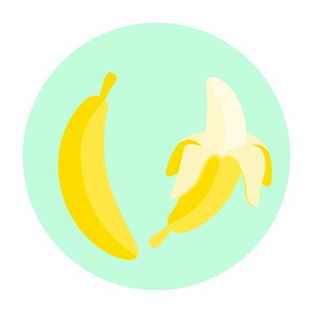 Cartoon banana fruit vector.のイラスト素材