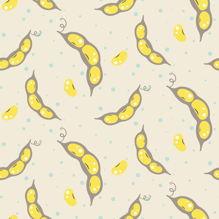 Kidney beans beige seamless vector pattern.のイラスト素材