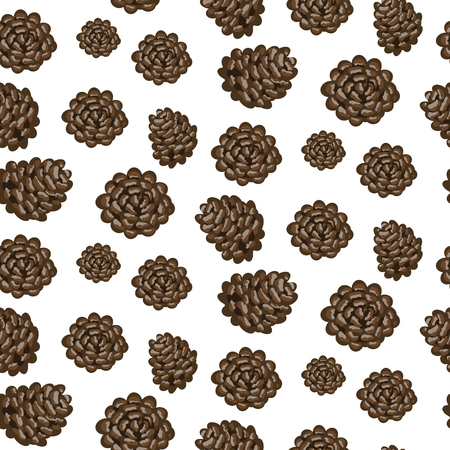 Fir cones pattern.のイラスト素材