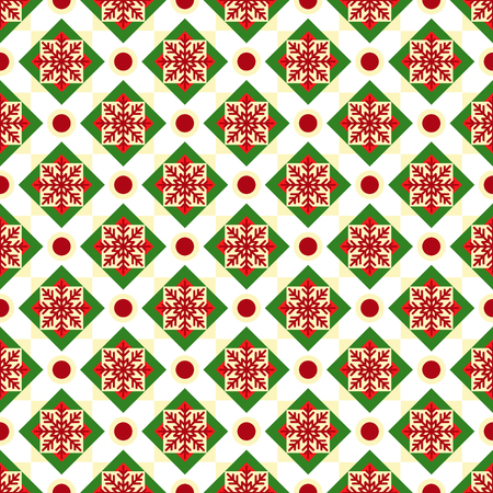 Christmas geometric nordic seamless vector pattern.のイラスト素材