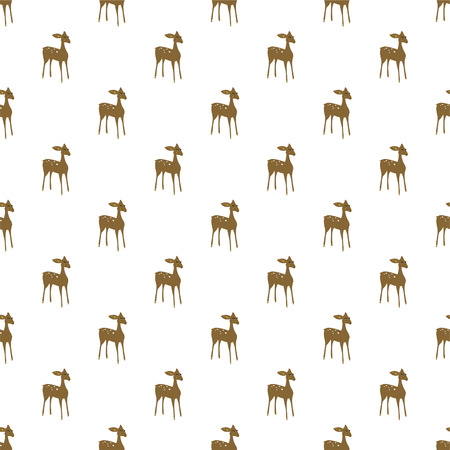 Deer cartoon vector seamless pattern.のイラスト素材