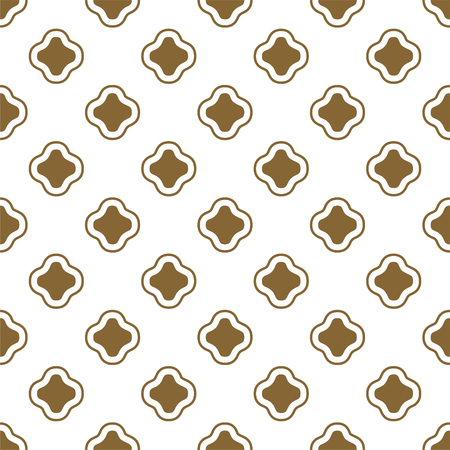 Gold and white ottoman shapes seamless vector pattern. Wrap paper elegant eastern texture.の写真素材