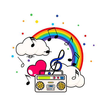 Teen music concept vector illustration.のイラスト素材