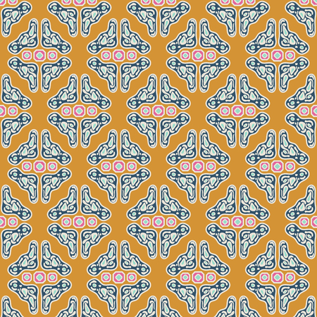 Ornament decorated mustard shapes seamless vector pattern.のイラスト素材