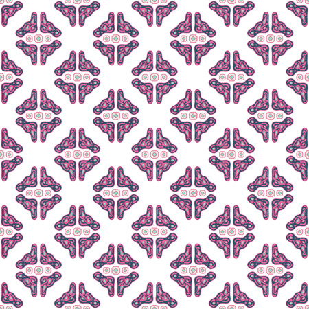 Ornament decorated shapes seamless vector pattern.