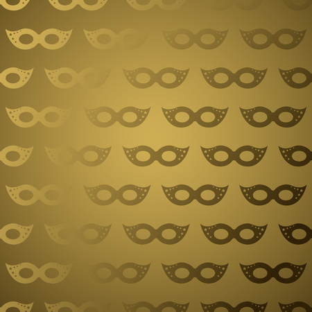 Masquerade mask golden gradient seamless pattern.のイラスト素材