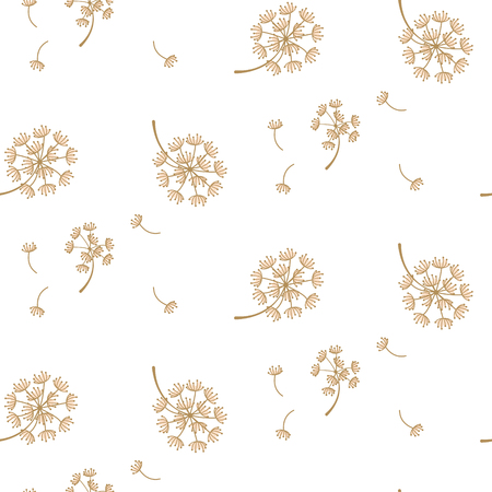 Simple dandelion flower pattern vector design.のイラスト素材