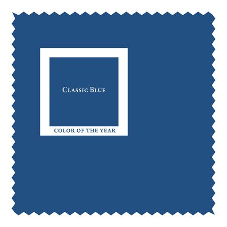 Textile swatch in classic blue color of the year 2020. Vector illustration.のイラスト素材