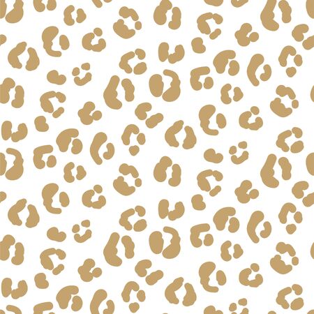 Seamless leopard pattern vector simple texture. Cheetah spots skin abstract.のイラスト素材