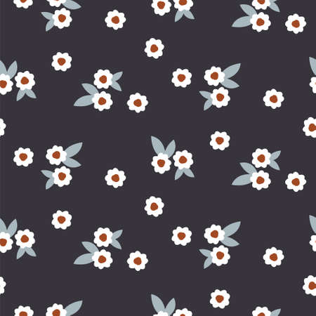 Cute flowers simple seamless pattern surface designのイラスト素材