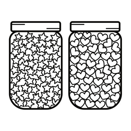 Saving jar challenge tracker. Money save game container template designのイラスト素材