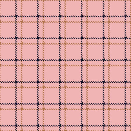 Classic tweed plaid style pattern. Geometric check print in pink and blue color. Classical English background Glen plaid for textile fashion design.のイラスト素材