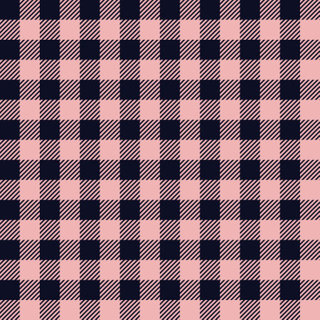 Classic tweed tartan plaid style pattern. Geometric check print in pink and blue color. Classical English background Glen plaid for textile fashion design.のイラスト素材