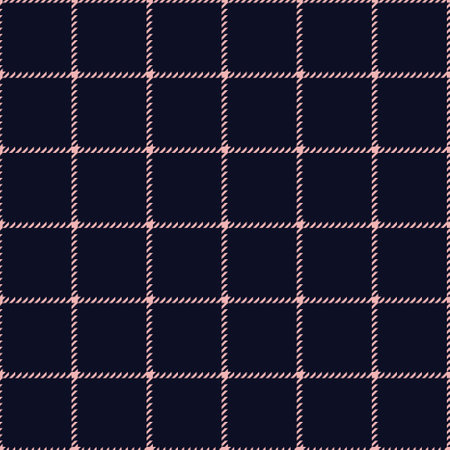 Classic tweed plaid style pattern. Geometric check print in pink and blue color. Classical English background Glen plaid for textile fashion design.のイラスト素材