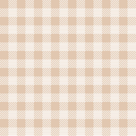 Classic tweed tartan plaid style pattern. Geometric check print in beige color. Classical English background Glen plaid for textile fashion design.のイラスト素材