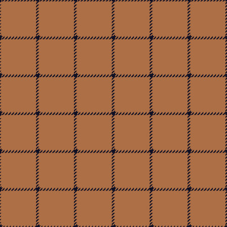 Classic tweed plaid style pattern. Geometric check print in brown and blue color. Classical English background Glen plaid for textile fashion design.のイラスト素材
