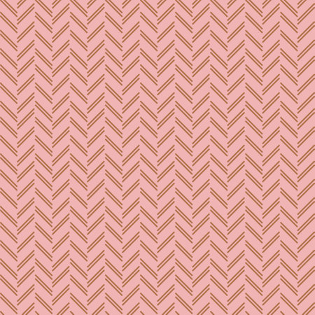Classic tweed herringbone style pattern. Geometric lines print in pink and beige color. Classical English background for wool textile fashion design.のイラスト素材