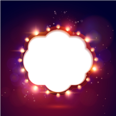 retro light frame, retro casino, light frame, retro frame, light frameのイラスト素材