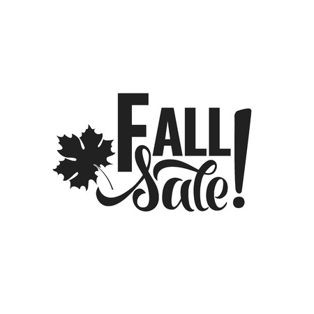 Autumn sale lettering orange, poster, discount, card,のイラスト素材
