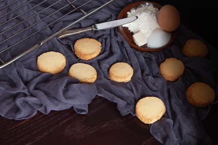 Traditional homemade cookies with natural ingredients made in the ovenの写真素材
