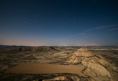 Stars over the Bardenas desertの写真素材