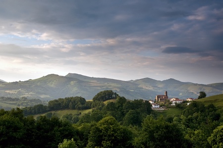 Mountain village in the north of Spainの写真素材