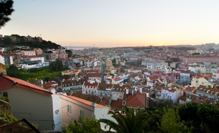 Panoramic of Lisbon from the hillの写真素材