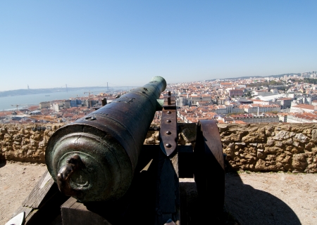 Panoramic of Lisbon from the castleの写真素材
