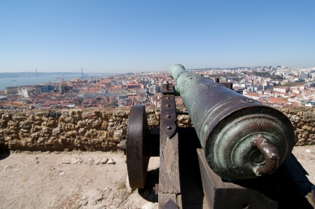 Panoramic of Lisbon from the castleの写真素材