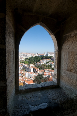 Panoramic of Lisbon from the castleの写真素材