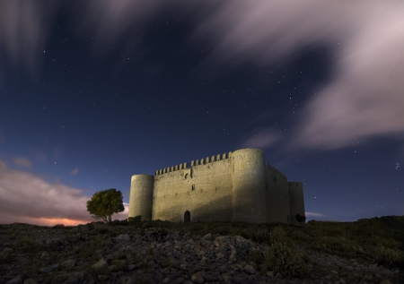 Medieval castle of Montgri, Catalonia, Spainのeditorial素材