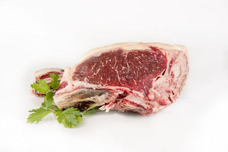 A fresh rib eye steak の写真素材