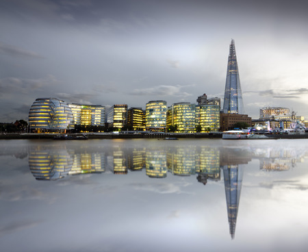 City of London Skyline at sunset, United Kingdomのeditorial素材