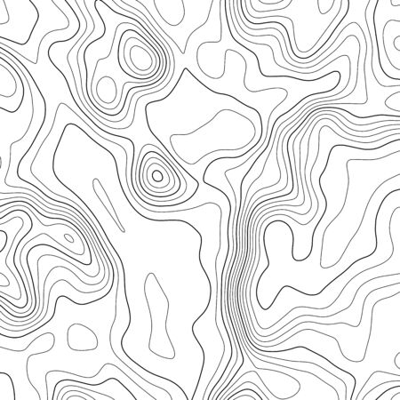 Topographic map lines background. Abstract vector illustration. Contour vector map.のイラスト素材
