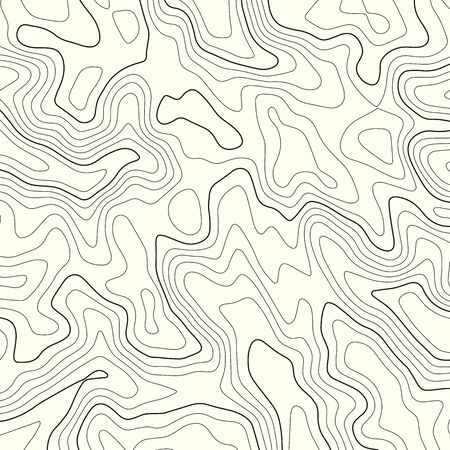 Topographic map lines background. Abstract vector illustration. Contour vector map.のイラスト素材