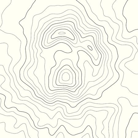 Topographic map lines background. Abstract vector illustration. Contour vector map.のイラスト素材