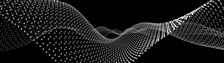 Abstract dynamic wave of particles.の写真素材