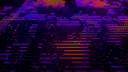 Abstract wave of many points. Futuristic background illustration. 3d renderingの写真素材