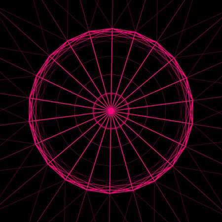 Black and white hallucination. Optical illusion. Dynamic wave. Vector.のイラスト素材