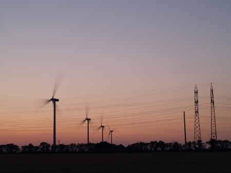 Wind power farmの写真素材