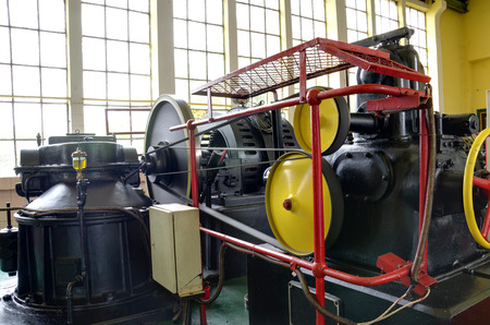 Machine room of the old power stationの写真素材