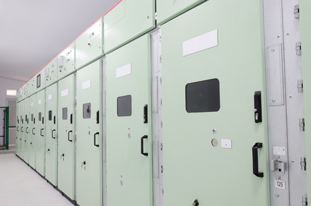 An electric station controll room