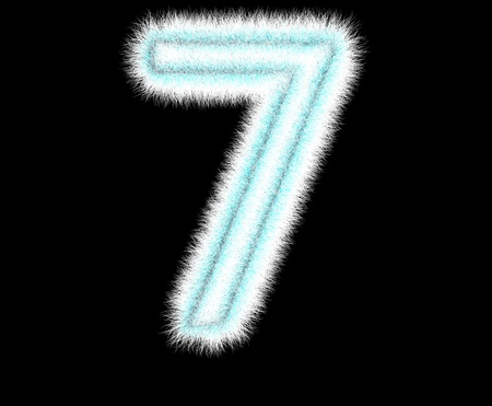 Symbol from wool on a black backgroundの写真素材