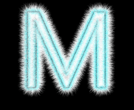 Symbol from wool on a black backgroundの写真素材