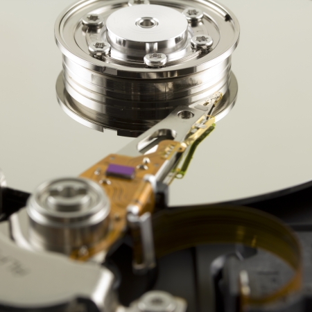 Hard disk from within close upの写真素材