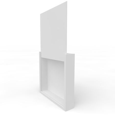 Blank white box with sliding lid for gifts, products and other goodsの写真素材