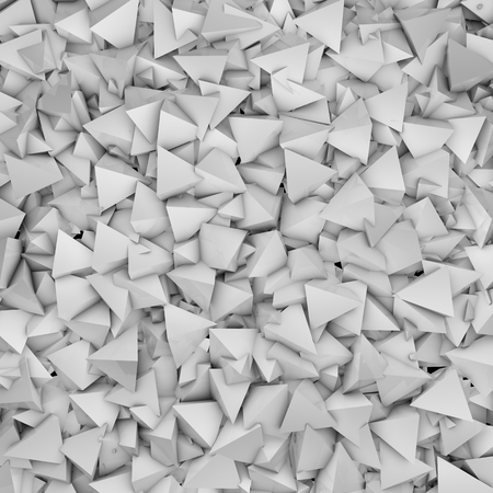 Abstract futuristic texture made of gray pyramidsの写真素材