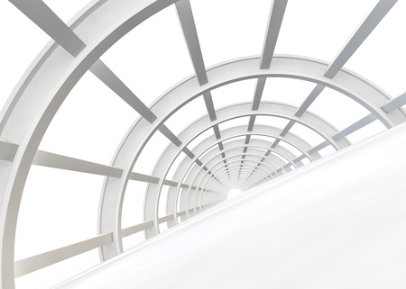 Abstract the construction of the bridge in a modern style. 3D illustrationの写真素材