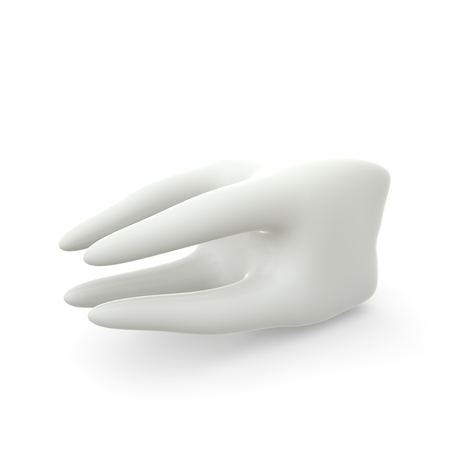 Model of a molar tooth on a white isolated background. 3D illustrationの写真素材